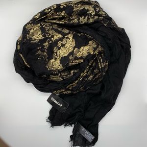 Black and gold fashion scarf